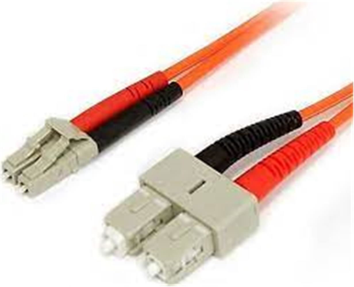 CMR SC-LC Multimode OM2 Duplex Fiber Patch Cord - 1 Metre (50/125µm, 3.0mm)