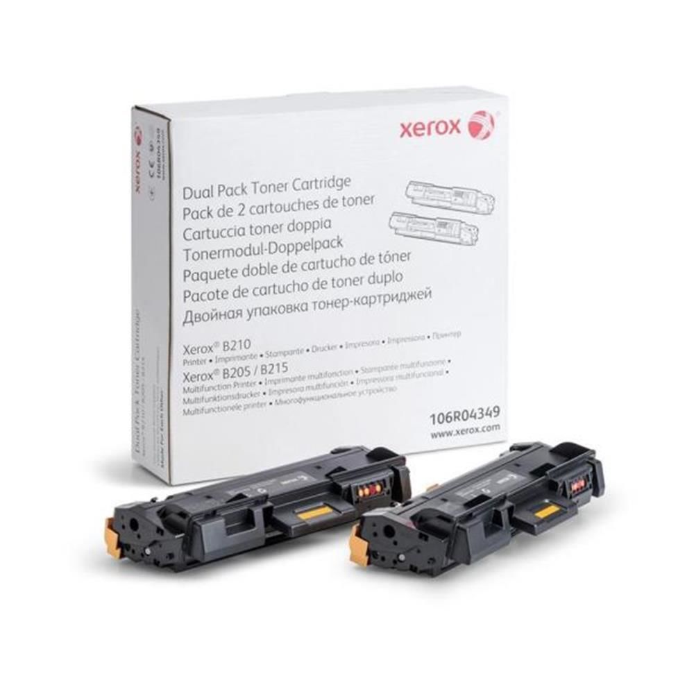 Xerox B205 / B210 / B215 Siyah (Black) Orijinal İkili Paket Toner (106R04349)
