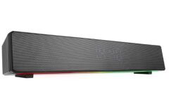 Mikado MD-SBT27 Siyah 10W 2400mAh BT,RGB,Alarm,Clock,TF Card Type-C,USB Soundbar Speaker