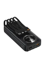 S-link IP-G220 20000mAh PD20W+QC3.0 Dahili Kablolu Beyaz LCD Taşınabilir Pil Şarj Cihazı Powerbank