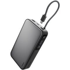 AUKEY PB‑Y48 Spark Sling 20000 mAh / 74 Wh Li‑Polymer 100 W USB‑C PD 3.0 + 22.5 W USB‑A Powerbank, Dahili Örgülü USB‑C Kablo, Gri