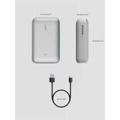 AUKEY PB‑Y57 Spark Mini 20000 mAh 77 Wh Li‑Polymer 22.5 W USB‑C PD 3.0 + QC 3.0 + SCP Powerbank (USB‑C Giriş/Çıkış & USB‑A Çıkış, Beyaz)