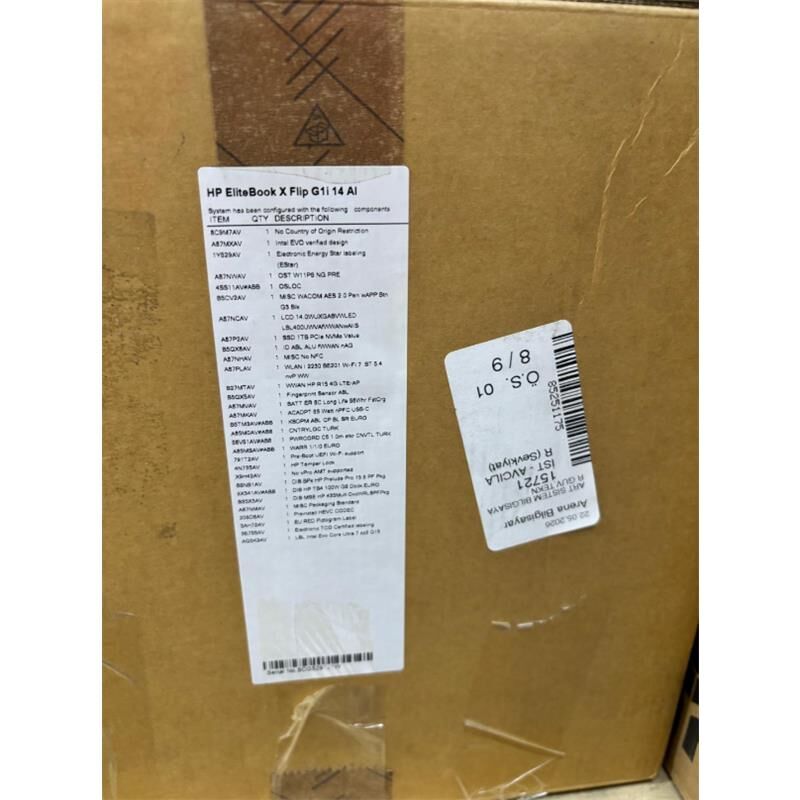 HP EliteBook X Flip G1i AI Intel Core Ultra 7 258V 32GB RAM 1TB SSD 14 inç Windows 11 Pro Dokunmatik Taşınabilir Bilgisayar (B5QX1AV - Outlet)