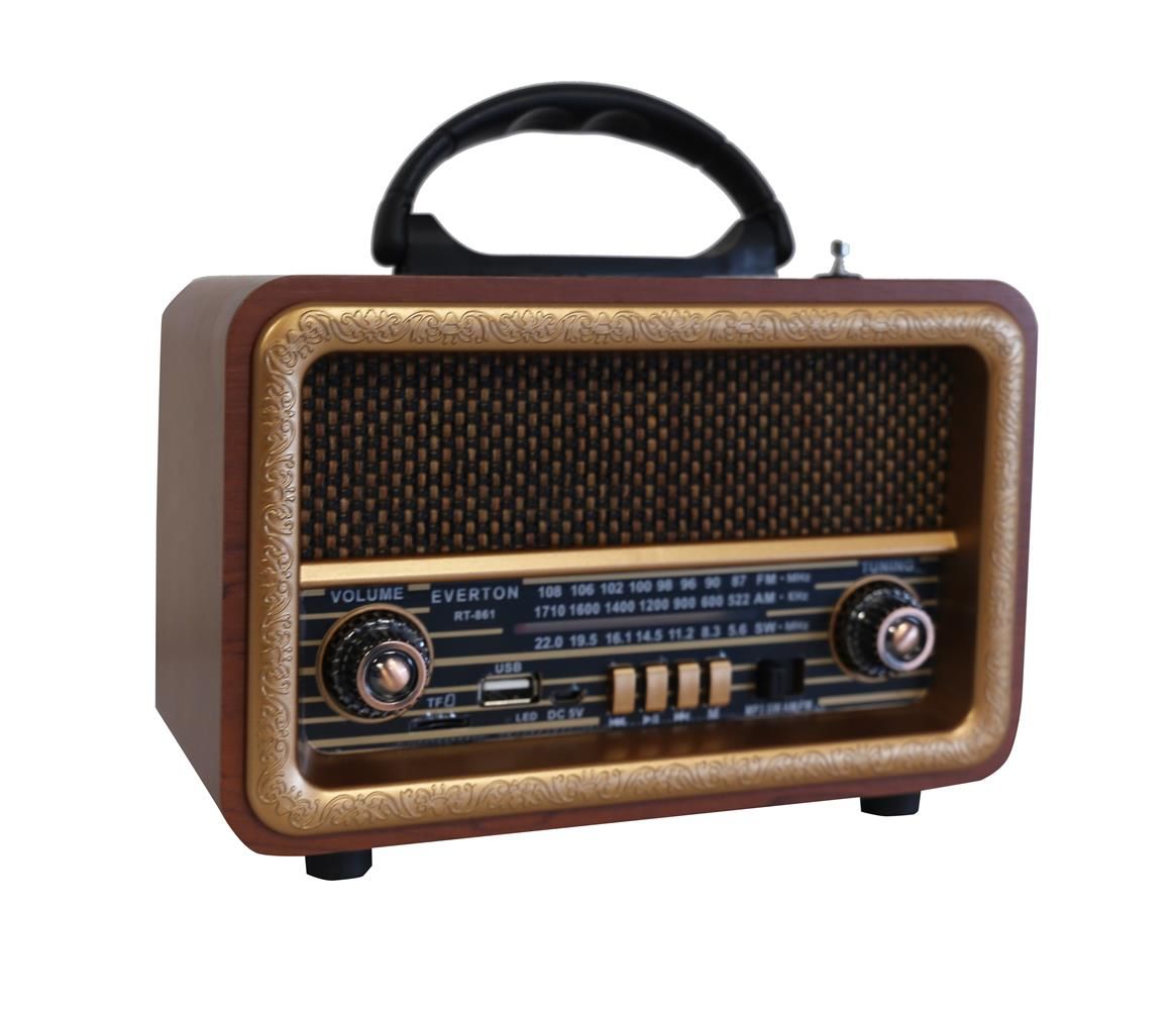 Everton RT-861 Bluetooth USB/TF/AUX/FM Şarjlı Nostaljik Radyo