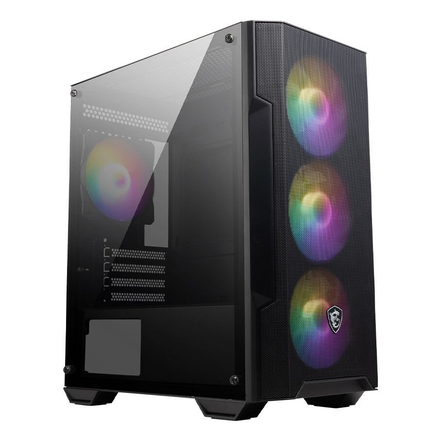 MSI MAG FORGE M100A D60 600W 80+ Akrilik Yan Panel Auto-RGB 4 Fanlı mATX Gaming Bilgisayar Kasası