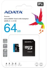 Adata 64GB Premier microSDXC Card with Adapter UHS-I Class10 V10 Hafıza Kartı