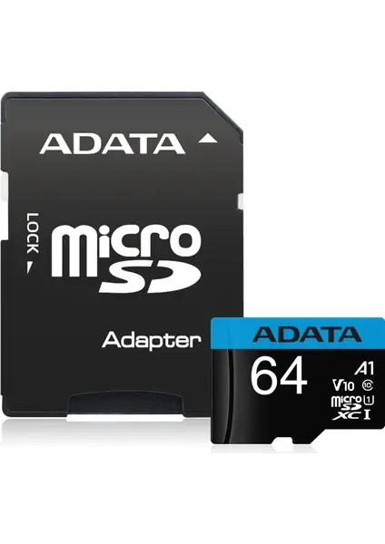 Adata 64GB Premier microSDXC Card with Adapter UHS-I Class10 V10 Hafıza Kartı