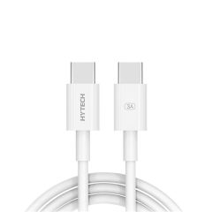 Hytech HY-XTP22 3A 60W PD Hızlı Şarj ve Veri Kablosu Type-C to Type-C 1m - Siyah