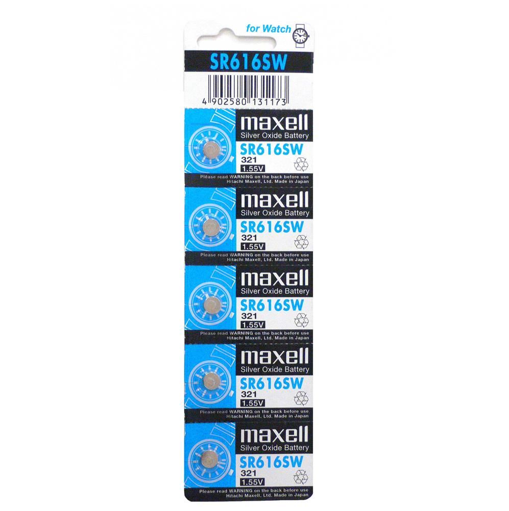 Maxell SR616SW 321 1.55V Gümüş Oksit Saat Pili 10'lu Paket