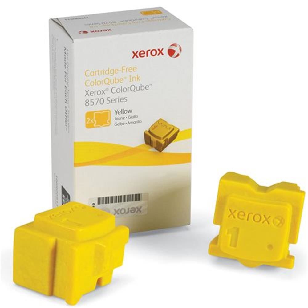 Xerox Phaser 8570 / 8580 Yellow (Sarı) Orijinal Katı Mürekkep (Solid Ink) - 2 Adet Cubuk (108R00938)