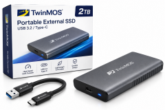 TwinMOS 2TB Dark Grey Taşınabilir External SSD USB 3.2/Type-C
