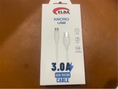 Elba ELB25-M3A 3A 1 Metre Micro USB Hızlı Şarj ve Yüksek Hızlı Veri Kablosu