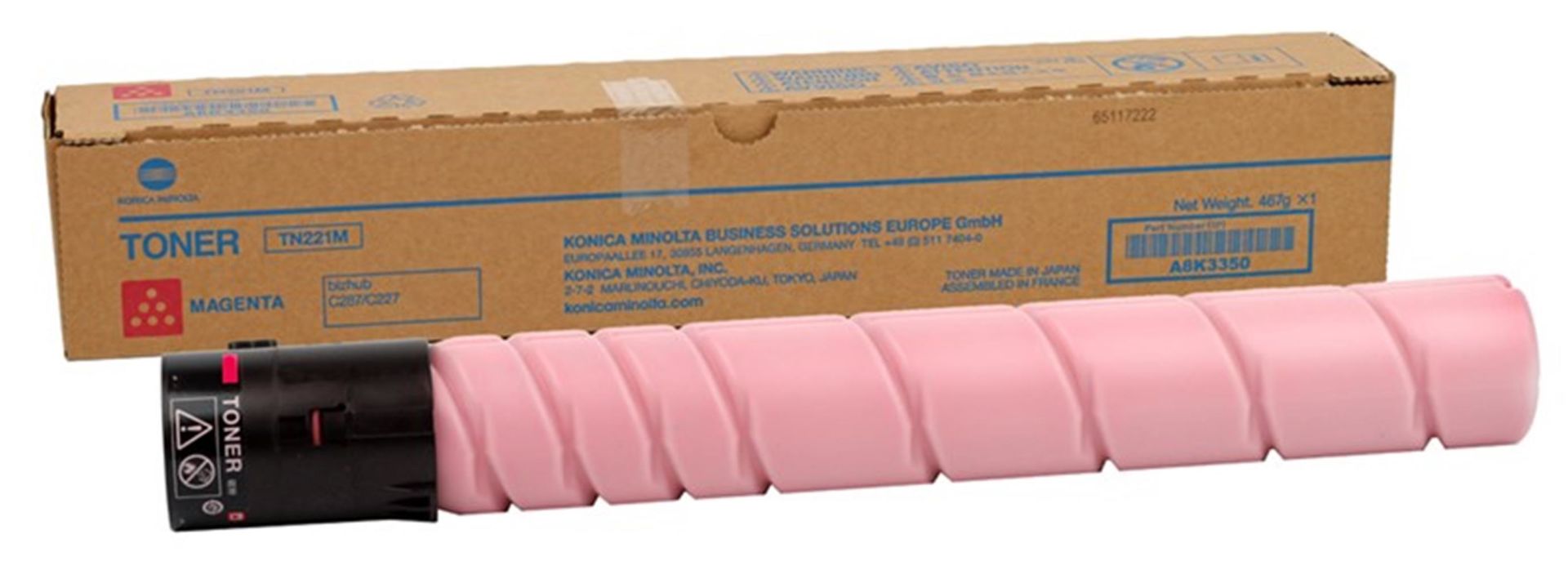 Konica Minolta TN-221M Magenta (Kırmızı) Orijinal Fotokopi Toneri (Bizhub C227 / C287 / C367)