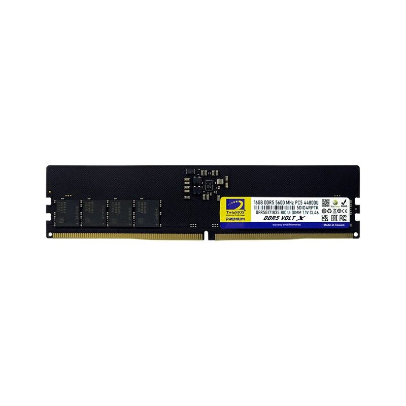 Twinmos 16GB DDR5 5600MHz CL46 1.1V Masaüstü PC RAM (TMD516GB5600U46WO)