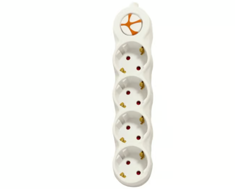 Tunçmatik Powerstrip4 TSK19056 1.5m Anahtarlı Grup Priz FR (Alev Almaz) IEC 60884-1:2022 Standart 4’lü Uzatma Priz