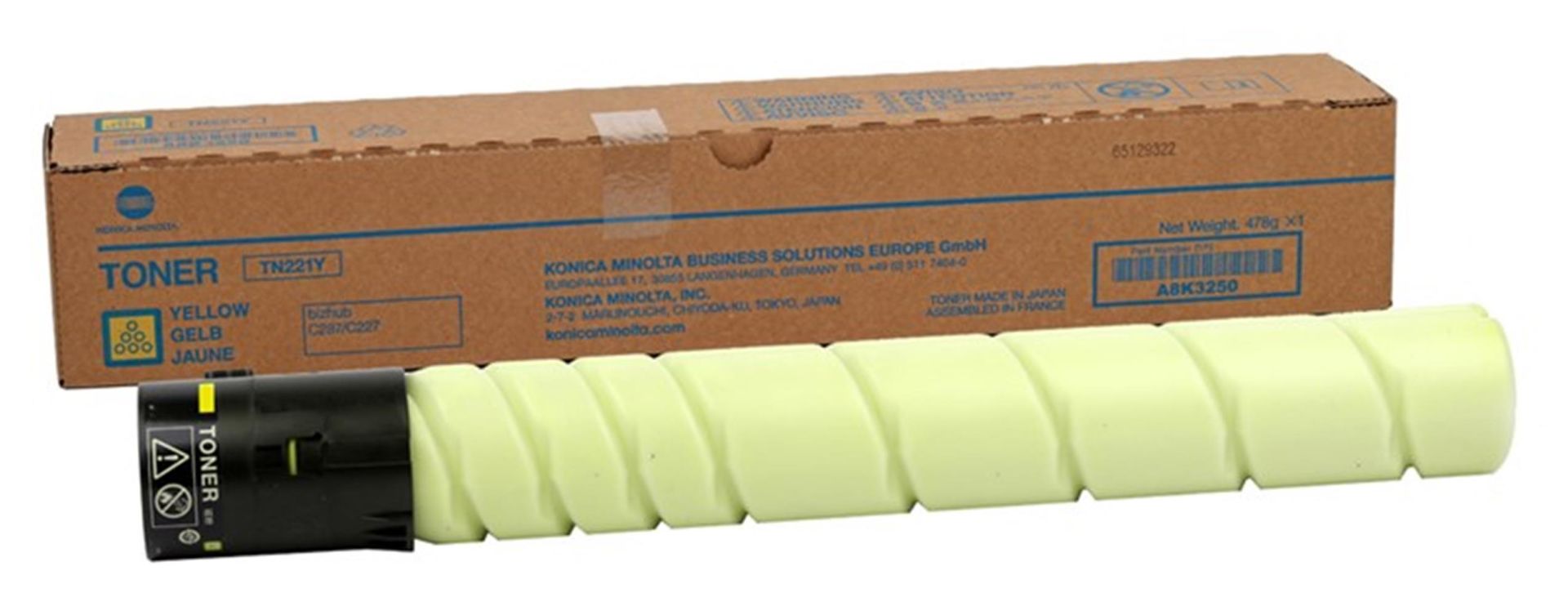 Konica Minolta TN-221Y Sarı (Yellow) Fotokopi Toner Kartuşu (A8K3250)