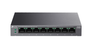 TP-Link LS108GP 8 Port Gigabit PoE Switch RJ45 62W 250m Extend Mode Metal Kasa Yönetilemez Switch