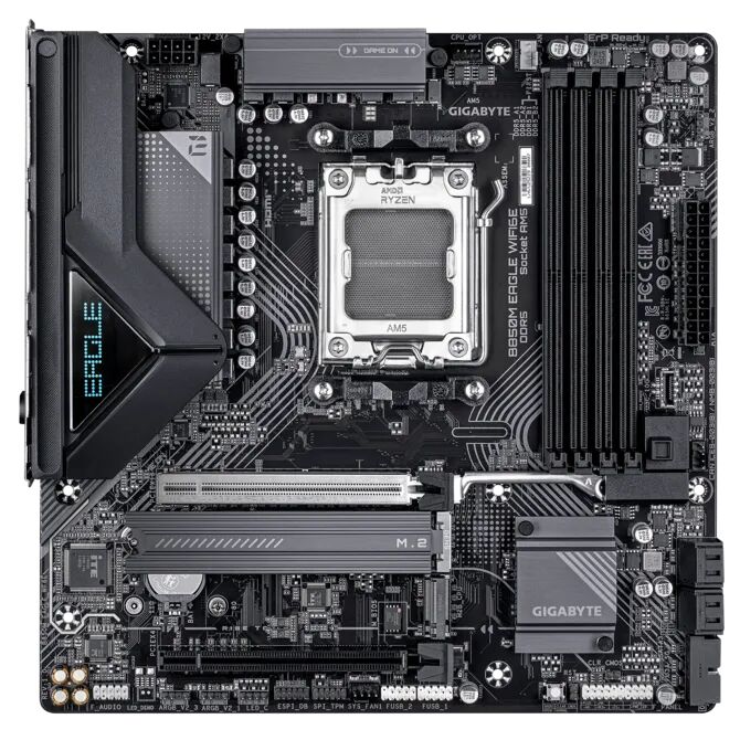 Gigabyte B850M EAGLE WIFI6E AMD B850 DDR5 7500MHz(OC) AM5 mATX Anakart