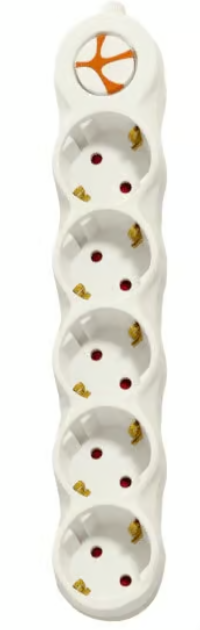 Tunçmatik Powerstrip5 TSK19057 1.5m Anahtarlı Grup Priz FR (Alev Almaz) IEC 60884-1:2022 Standart Uzatma Priz