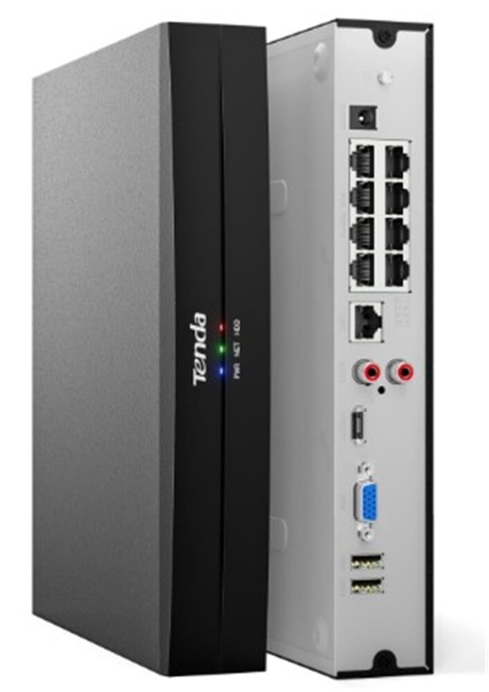 Tenda TN3108-8P 8 Kanal 4K 8MP Destekli Entegre 8 Port PoE Ağ Video Kayıt Cihazı (NVR)