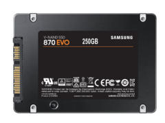 Samsung 870 EVO 250GB 2.5'' SATA III 6Gb/s MZ-77E250BW SSD Disk 560 MB/s Okuma 530 MB/s Yazma V-NAND Teknolojili Yüksek Performanslı Depolama Birimi