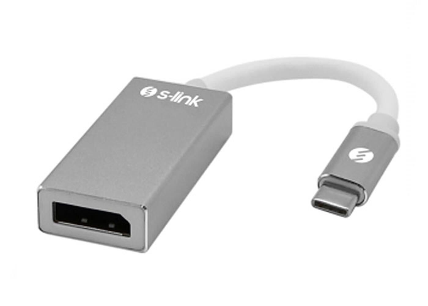 S-Link SL-USB-C74 USB 3.1 Type-C - DisplayPort (DP) 4K 60Hz Dönüştürücü Adaptör
