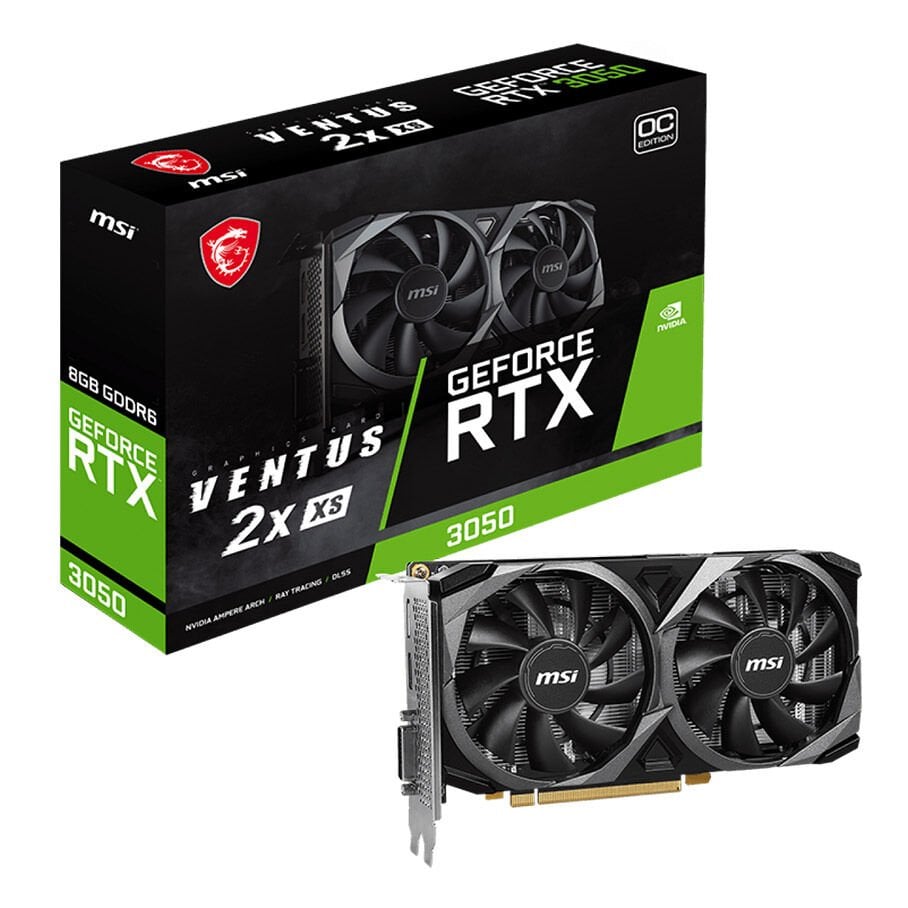 8 GB MSI VGA GEFORCE RTX 3050 VENTUS 2X XS 8G OC RTX3050 GDDR6 128B DX12 P4 1XDP