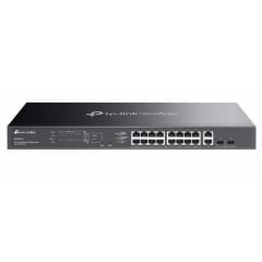 TP-Link Omada ES220GMP Smart Yönetilebilir Switch - 16 Port Gigabit PoE+ - 2x Gigabit RJ45/SFP Kombo Port - 250W PoE Bütçesi - 250 Metre Uzun Menzil Modu