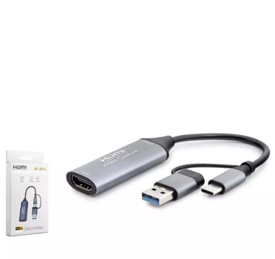 Enkado EKD-TP46 2'si 1 Arada (Type-C & USB 3.0) HDMI Görüntü Yakalama Kartı (Capture Card)