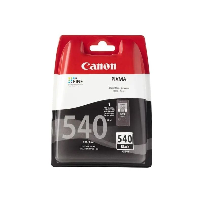 Canon PG-540 Siyah Mürekkep Kartuş MG2150/MG3150 Uyumlu 180 Sayfa Baskı Kapasiteli