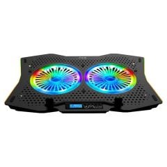 Inca GMS Arrax II 7'' LCD Kontrol Panel RGB Aydınlatmalı 2 Adet Fanlı Gaming Notebook Soğutucu
