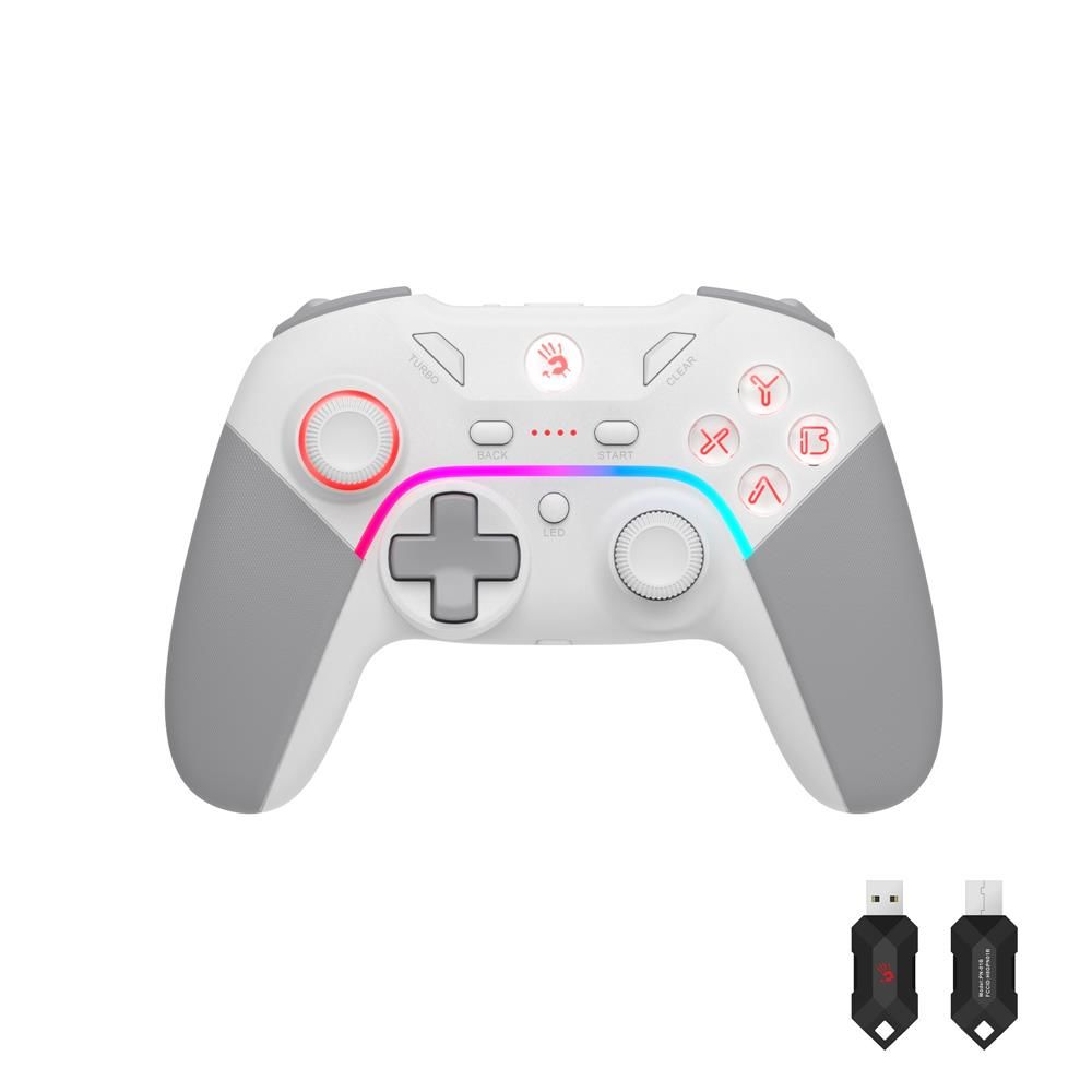 A4 Tech Bloody GPW70 RGB 2.4GHz Kablosuz & USB PC Android Switch PS3 Sports White Beyaz GamePad
