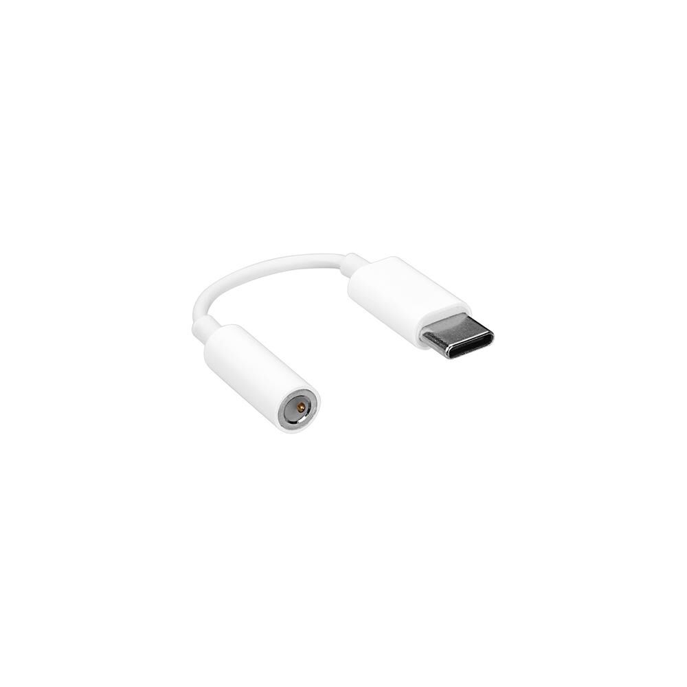 S-link SL-TA50 Type-C Erkek (M) to 3.5mm AUX Dişi (F) 20cm Ses Çevirici Adaptör Beyaz