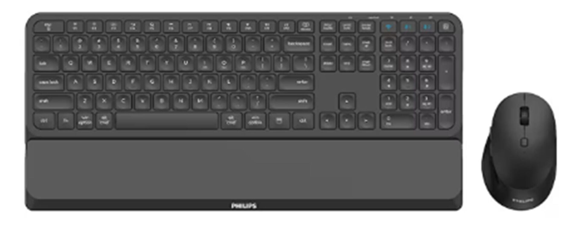 Philips 6000 Serisi SPT6607B/38 Siyah 2.4GHz Kablosuz Sessiz Tasarım Q Türkçe Multimedya Klavye ve Mouse Seti
