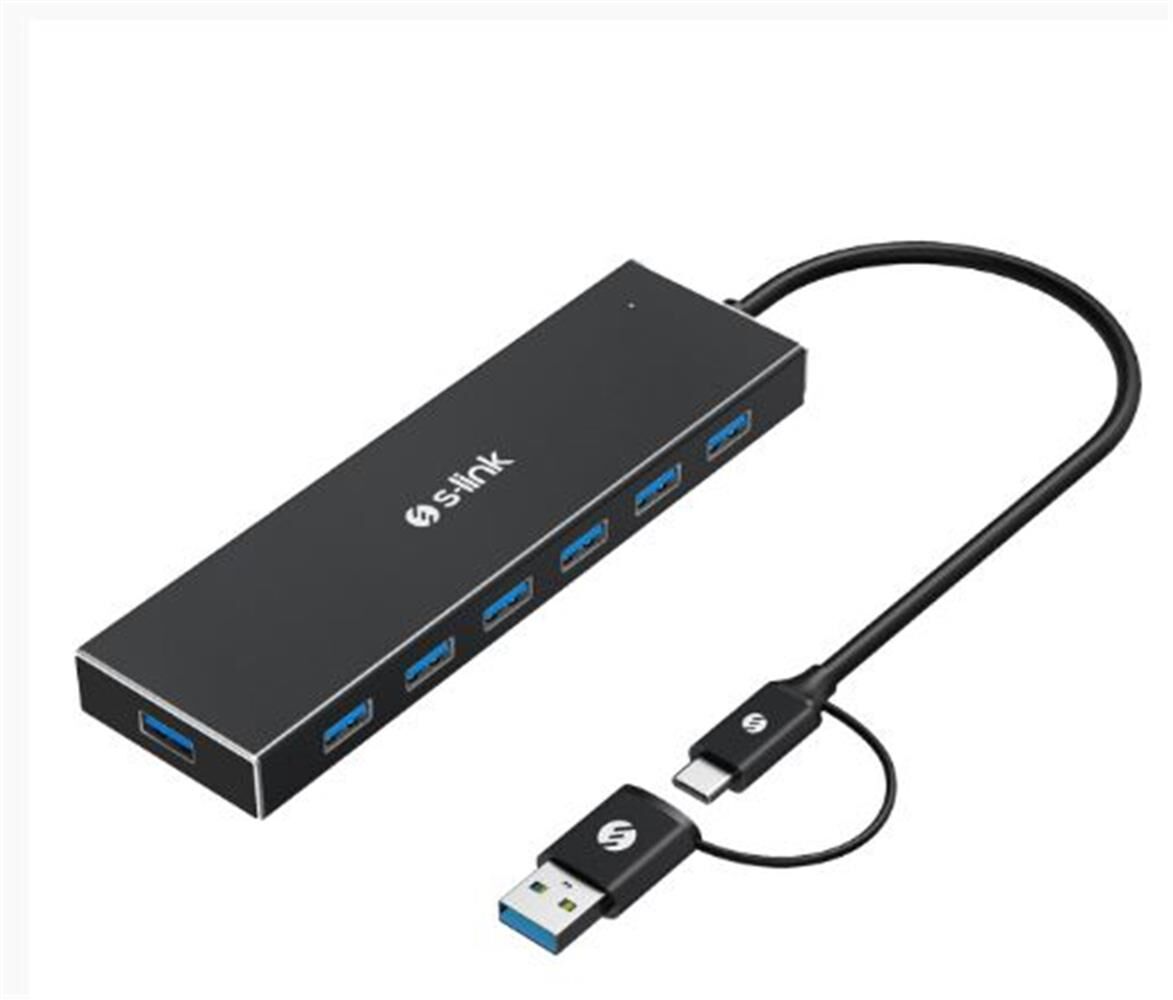 S-link SW-U317 USB 3.0 7-Port Yüksek Hızlı Hub ve Çoklayıcı Adaptör