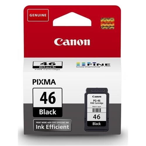 CANON PG-46 (CANON E‑404) 400SF Siyah Mürekkep Kartuş – Orijinal Canon PG‑46 Kartuş, Pixma E404/E414/E464/E484 Serisi Uyumlu, 400 Sayfa Verim