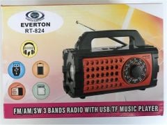 Everton RT-824 Bluetooth USB/TF/FM Şarjlı El Fenerli Nostaljik Radyo
