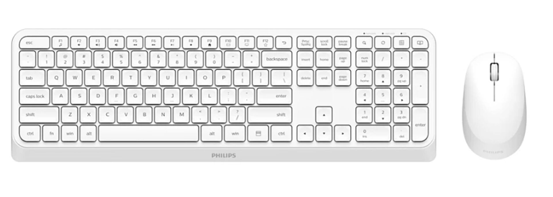 Philips 3000 Serisi SPT6307W/38 Beyaz 2.4GHz Kablosuz Sessiz Tasarım Q Türkçe Klavye ve Mouse Seti