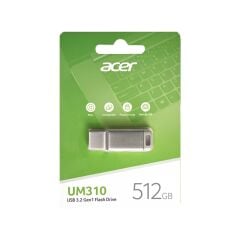 Acer UM310 512GB USB 3.2 Gen 1 Metal Gövdeli Flash Bellek - 120MB/s Okuma / 100MB/s Yazma