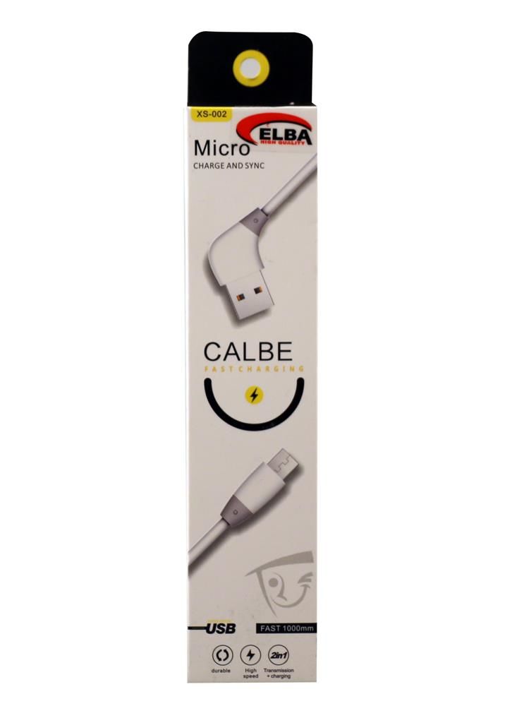 Elba EC-16S Micro-USB Şarj ve Veri Senkronizasyon Kablosu 1 Metre Siyah