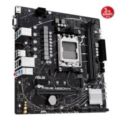 Asus PRIME A620M-K AMD A620 Soket AM5 DDR5 6400MHz (OC) M.2 HDMI VGA mATX Anakart