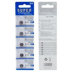 Supex CR1616 3V Lityum Düğme Pil 5'li Paket