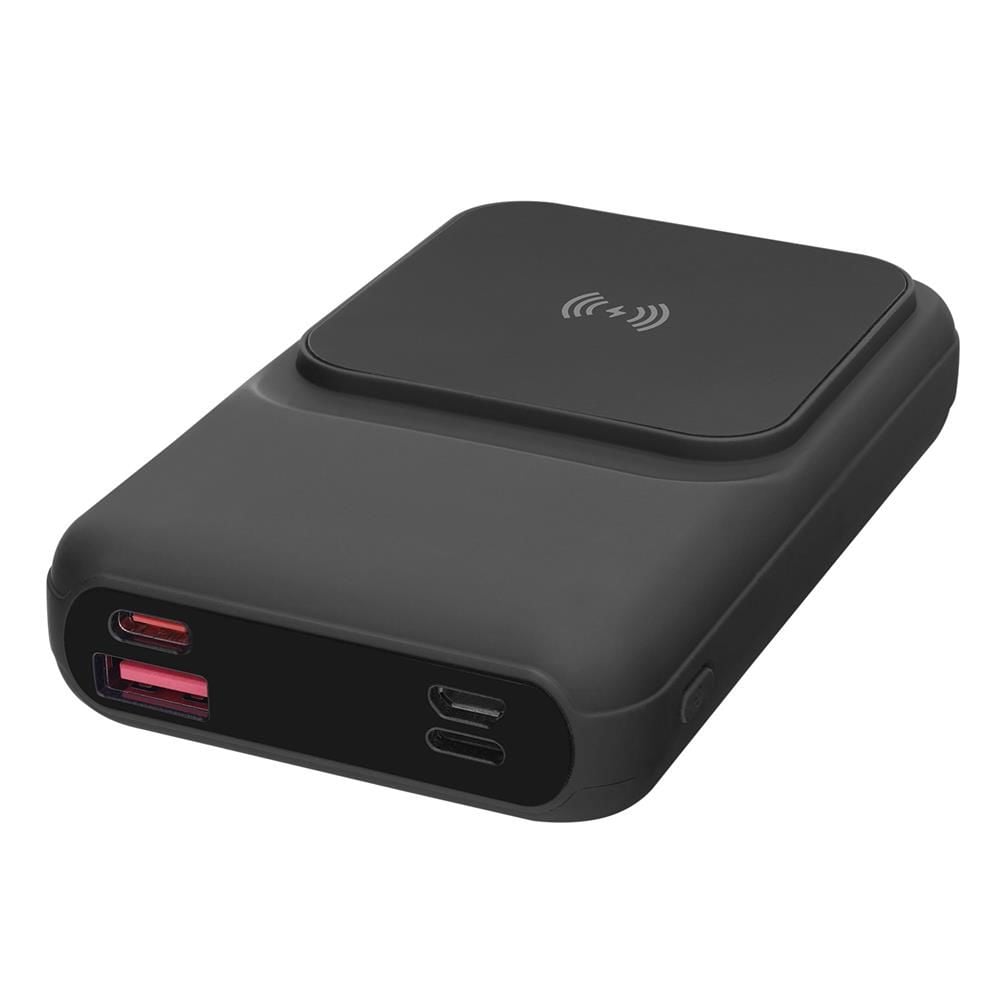 S-link P135 10000mAh Magsafe 15W Dahili Kablolu Siyah Gizli LED Ekranlı Taşınabilir Şarj Cihazı Powerbank