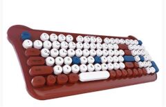 Everest KM-6244 BUNNY Kahverengi 2.4GHz + Bluetooth Kablosuz Renkli Tuşlu Q Multimedya Klavye ve Mouse Set