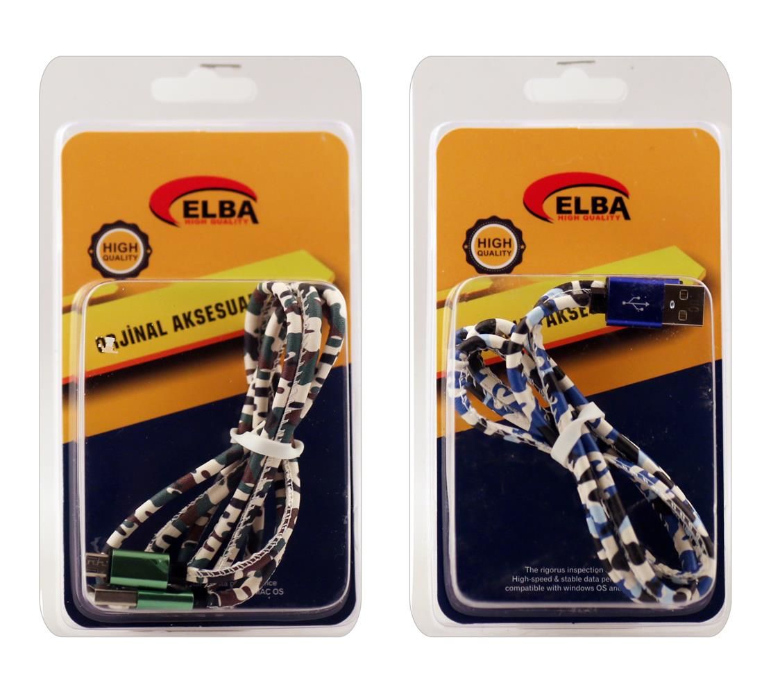 Elba ECK-44M Micro USB Hızlı Şarj ve Veri Aktarım Kablosu 1m - Renkli