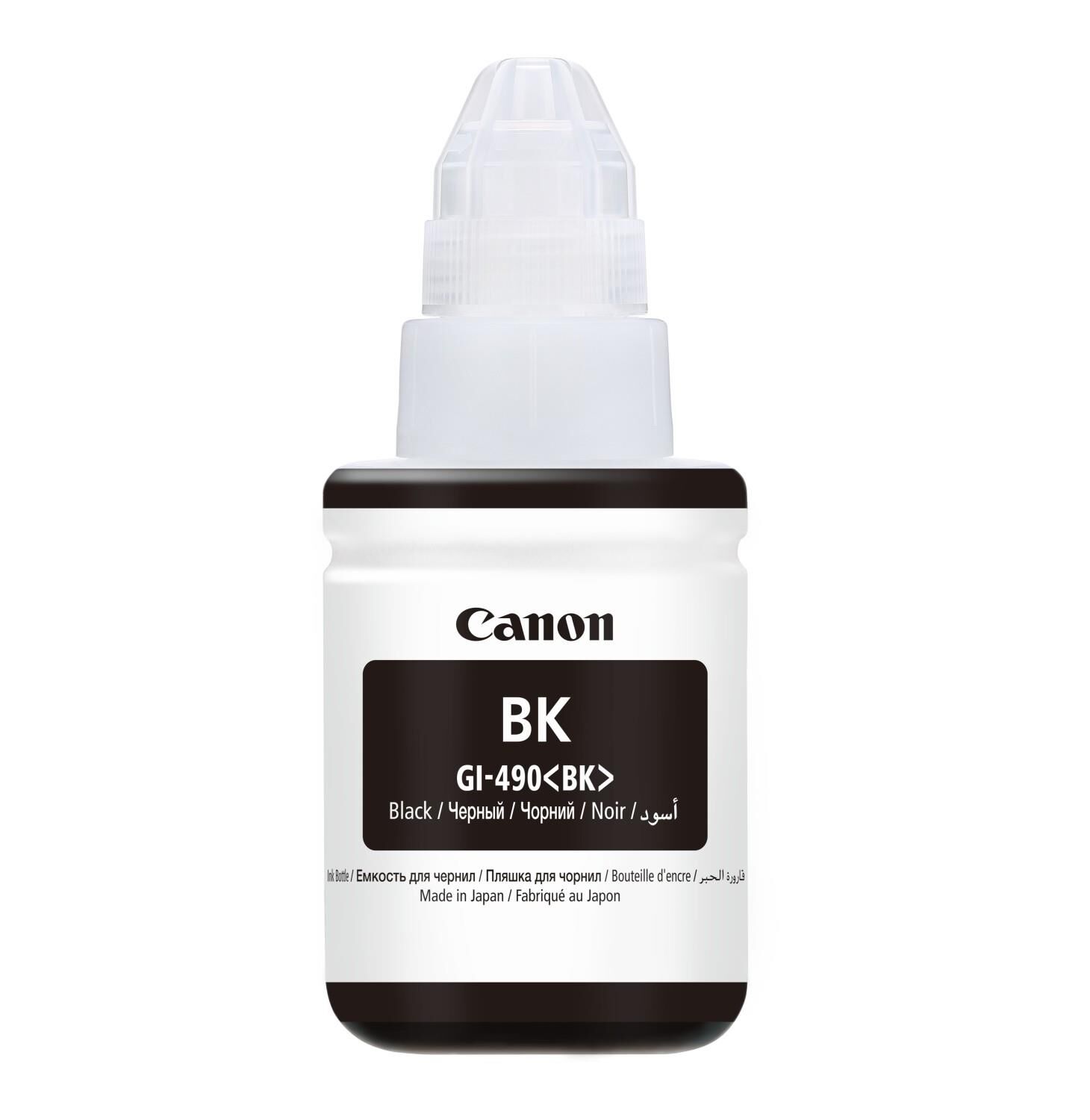 Canon GI‑490BK 0663C001 135 ml Siyah Pigment Mürekkep Kartuşu – PIXMA G Serisi Uyumlu, Yüksek Verimli 6 000 Sayfa Baskı Kapasiteli