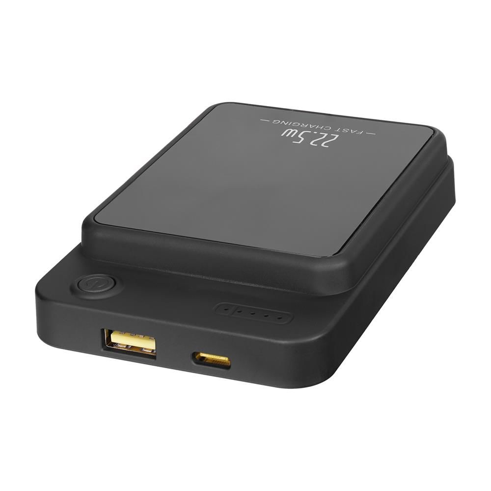 S-link M1021 10000mAh Magsafe 15W HSC 22.5W + PD 20W + QC3.0 Siyah LCD Ekranlı Taşınabilir Şarj Cihazı Powerbank