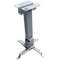 CODEGEN P20 UNIVERSAL 20 CM Projeksiyon Askı Aparatı – Alüminyum, 25 kg Kapasiteli, 180° Açı ve Yükseklik Ayarlı, Kablo Gizlemeli, Tavan & Duvar Montajı