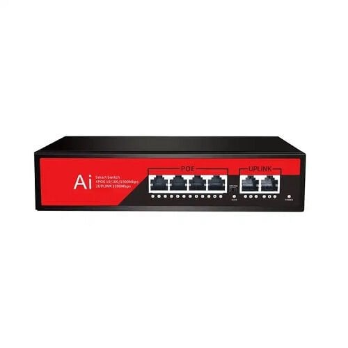 Ezcool EZ-04PSF-FG 4 Port Gigabit PoE + 2 Port Gigabit Uplink Full Gigabit Yönetilemez Switch 65W