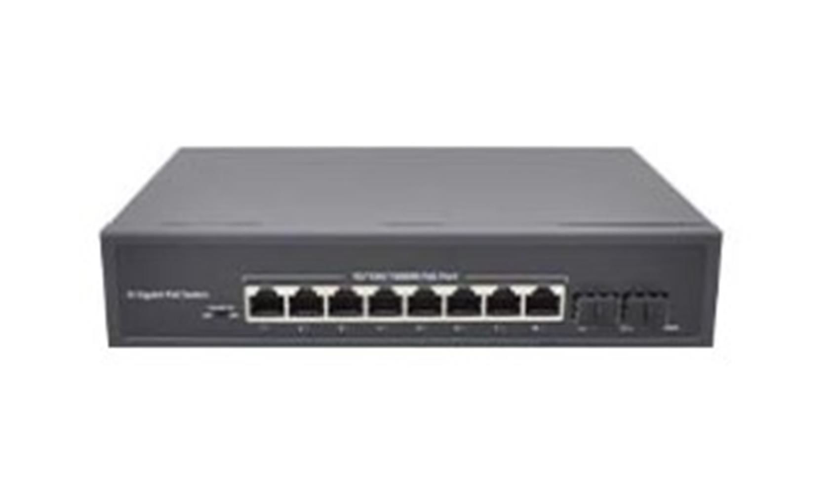 Nova NVC-PSEG0822 8 Port PoE+ 2 Uplink + 2 SFP Switch 120W